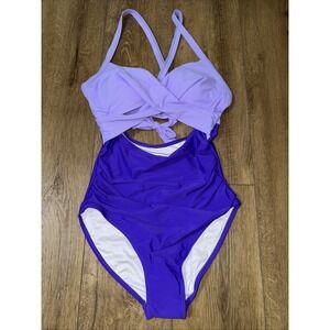 eomenie swimsuit Purple one piece size small